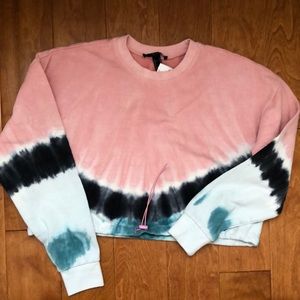Forever21 tie-dye fleece pullover